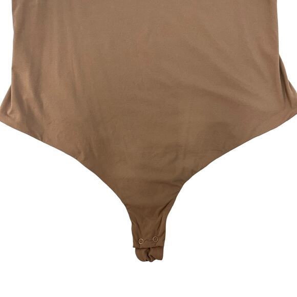 Skims Bodysuit Tan Snap Closure Sleeveless Stretch High Neck Plus Size 4X Layer - Picture 2 of 7